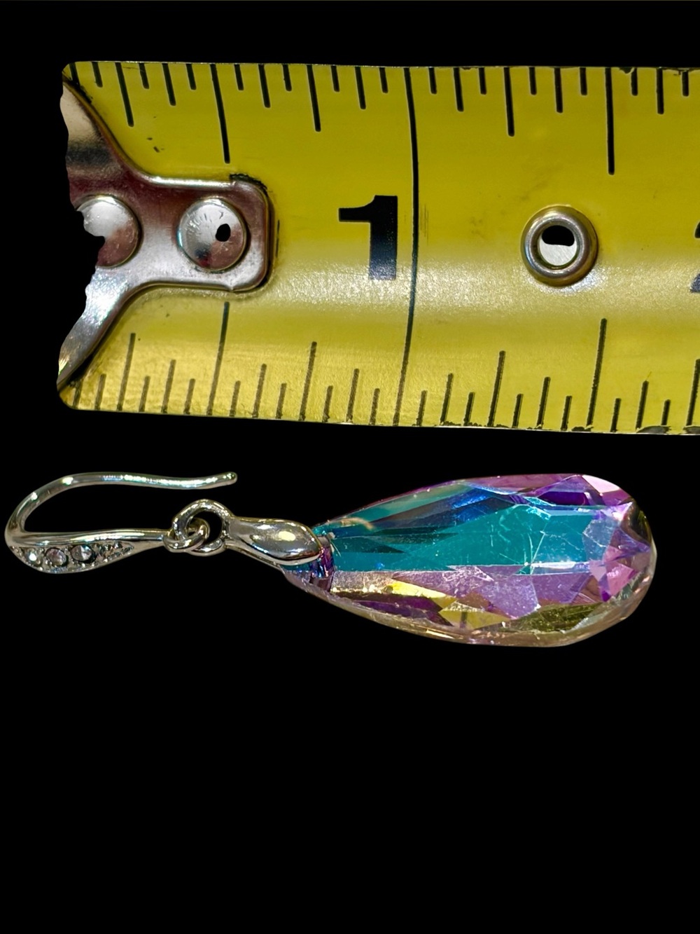Swarovski Crystal Teardrop Earrings – Pastel Purple Pink 925 Sterling - Picture 8 of 8